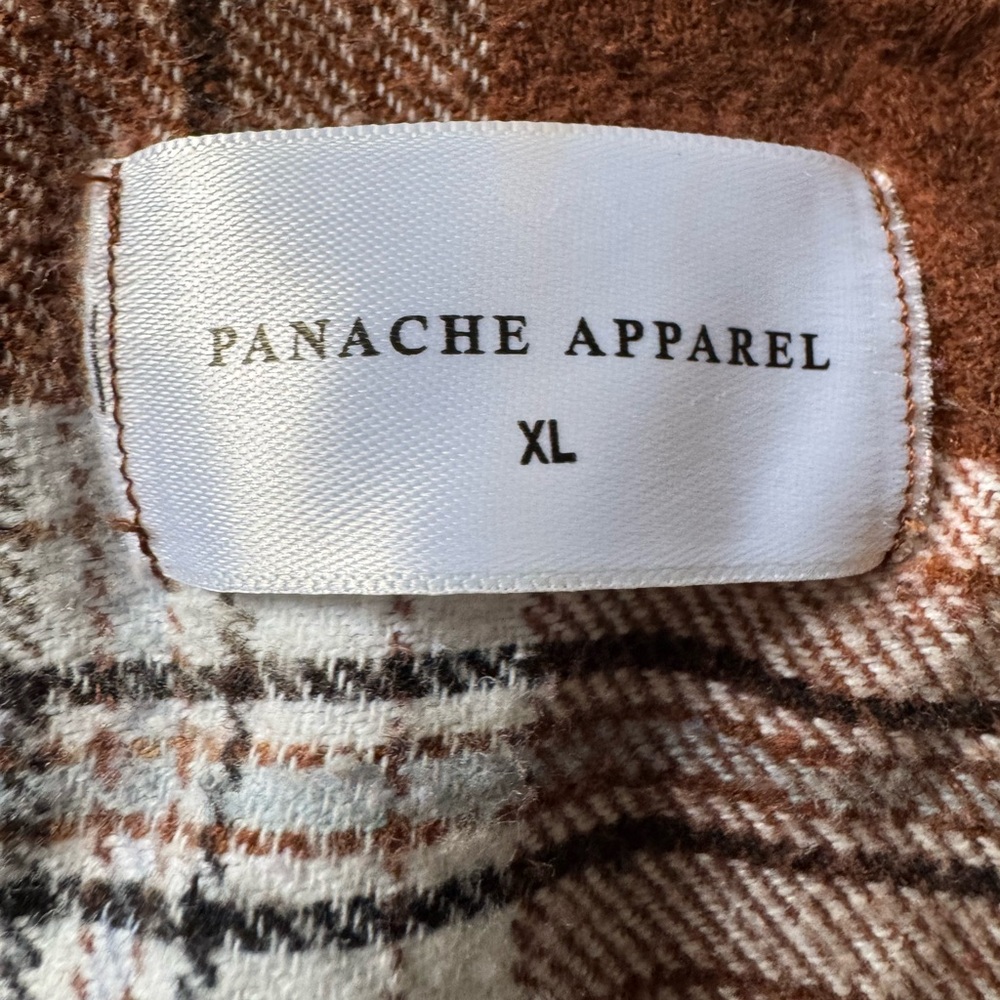 Freddy Mercury Brown Plaid Flannel bleached Shirt with Colorful Graphic Xl - Picture 5 of 5
